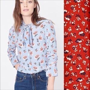 Veronica Beard floral silk blouse